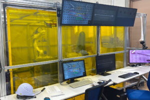 AI画像認識による自動化の実証実験を行う京田辺ラボの様子