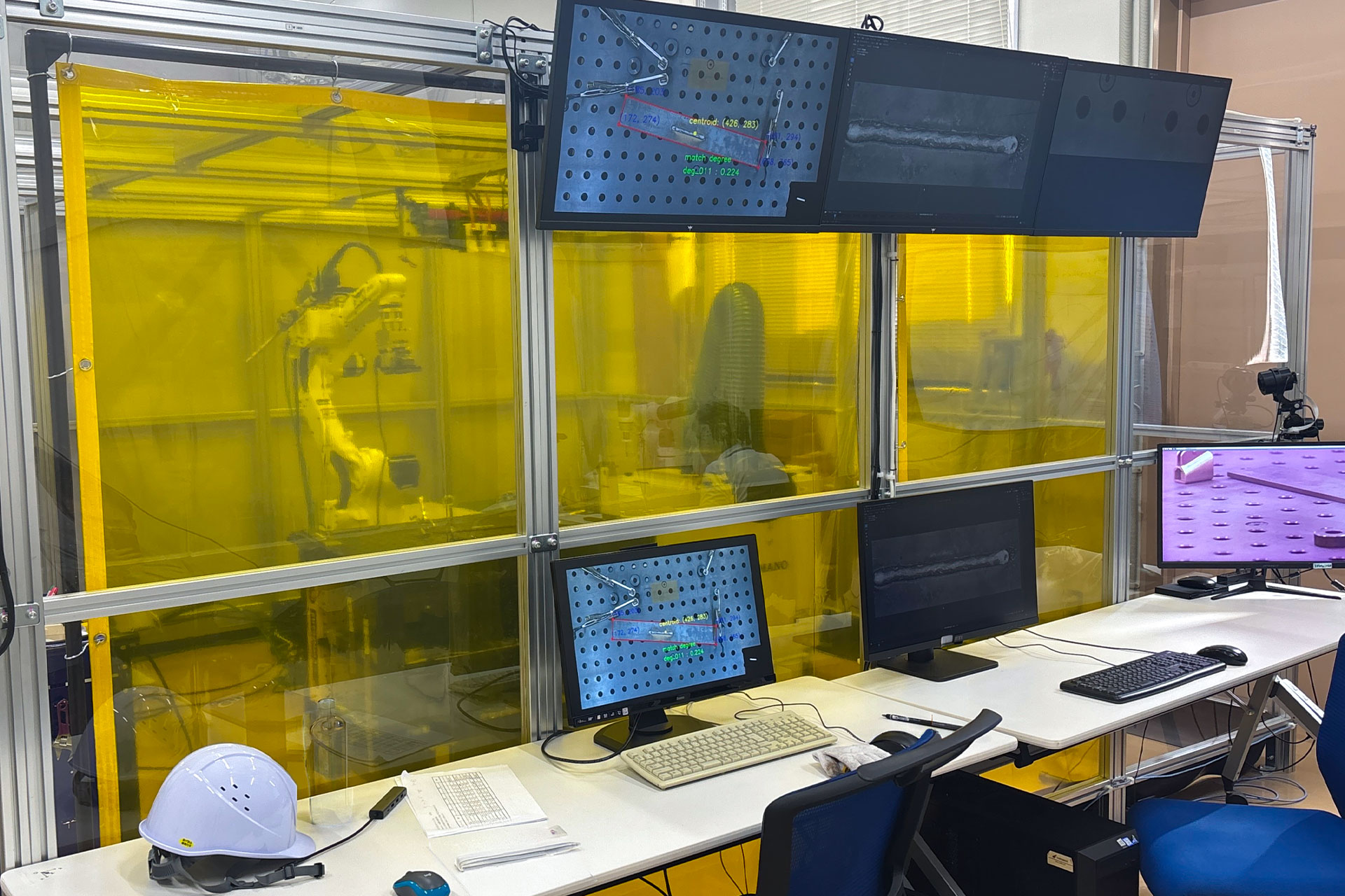 AI画像認識による自動化の実証実験を行う京田辺ラボの様子